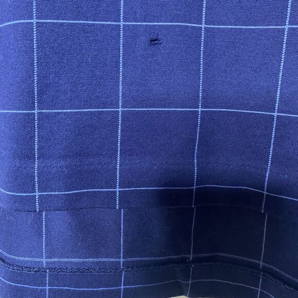 POLO GOLF Ralph Lauren Shirt Windowpane Short Sleeve Cotton Mens M Navy Blue - Picture 4 of 12